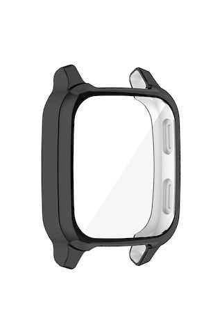 Garmin Venu Sq İçin Temperli Cam Ekran Koruyuculu Koruyucu Tampon Kılıf, Sert Koruyucu Kılıf