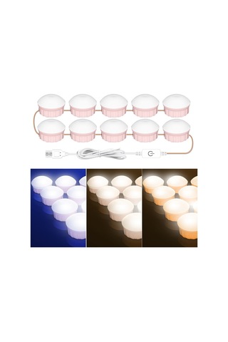 10 Leds Usb Three-color Dimming Mirror Front Light
