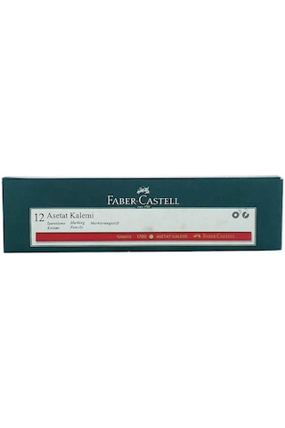 Faber Castell İşaretleme Asetat Kalemi 1700 Kırmızı 12'li Kutu Diğer