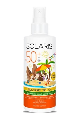 Solaris SPF 50+ Leke Karşıtı Güneş Kremi 50 ML + Çocuk SPF 50+ Güneş Kremi Sprey 150 ML + Yetişkin SPF 50+ Güneş Koruyucu Krem Sprey 200 ML