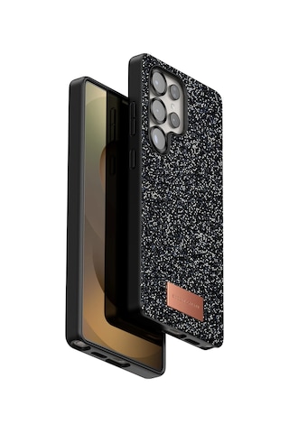 Onegif - 451 - Samsung Galaxy Uyumlu S25 Ultra Bright Simli Kapak - Glblseme - - Siyah Sıyah
