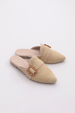 Dgn Pm386-k4311 Kadin Terlik Bej Keten