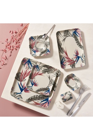 GÜRAL KANSAS 33 PARÇA 6 KİŞİLİK KARE BONE KAHVALTI TAKIMI - 1967 Çok Renkli