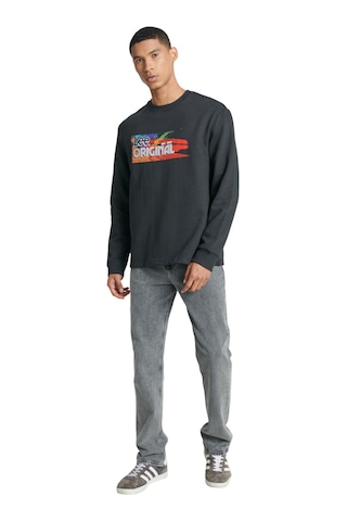 Lee Cooper Regular Fit Normal Kesim Bisiklet Yaka Şardonlu Siyah Sweatshirt Sİyah
