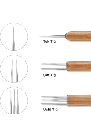 Rasta Tığı Çift Taraflı / 0.50mm - Mydr-582491 Renkli
