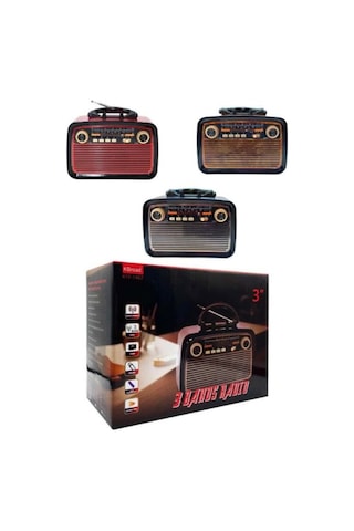 Nostaljik Radyo Bluetooth Bağlantılı Müzik Kutusu Ahşap