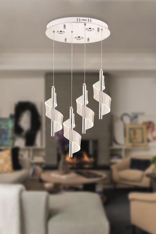 Eray Aydınlatma P7077-3+1 4lü Krom Sarkıt Led Avize Krom