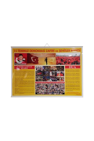 And 15 Temmuz Demokrasi Zaferi ve Şehitler Köşesi Levhası 70X100