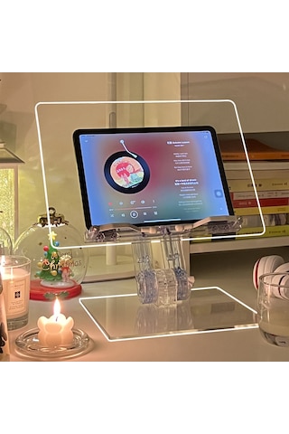 Akrilik Şeffaf Okuma Kitap Tablet İçin Uygun Blogger Standı