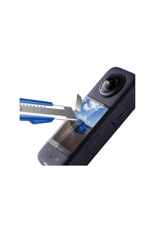 Insta360 X3 Aksiyon Kamera Uyumlu 2 Adet Şeffaf Ekran Koruyucu Nano Jelatin