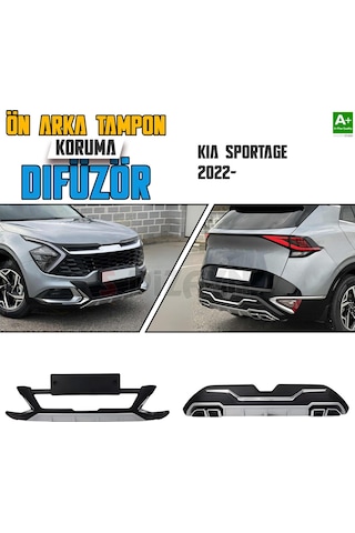 S-dizayn Kia Sportage Ön Ve Arka Tampon Koruma Difüzör Seti 2022 Üzeri A+ Kalite