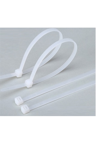 50 Adet 40cmx4,8mm Beyaz Plastik Cırt Kelepçe Kablo Bağı