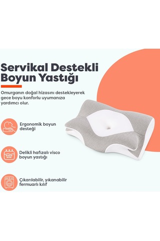 Visco Planet Ortopedik Yastık Visco Yastık Boyun Düzleşmesi Yastığı Güzellik Yastığı Çok Renkli