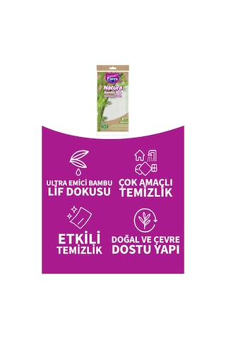 Natura Bambu Bez 2'li Paket 30 X 30 Cm Diğer