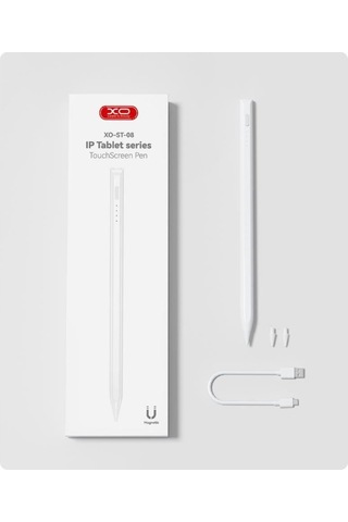 Apple Uyumlu iPad Manyetik Tablet Çizim Kalemi Eğim Sensörlü Ve Avuç İçi Reddetme Özellikli St-08 Kalem