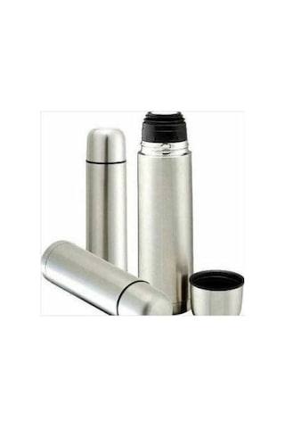 Penguen 1100 Çift Katlı Kapaklı Çelik Termos 1 Litre Inox