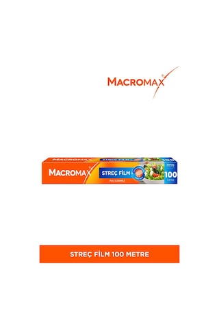 Streç Film 100 Metre, Büyük Ekonomik Boy, Pvc İçermez, Gıdaları Taze Tutan Streç Film