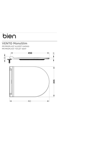 Vento Monoslim Yavaş Kapanan Proplast Klozet Kapağı