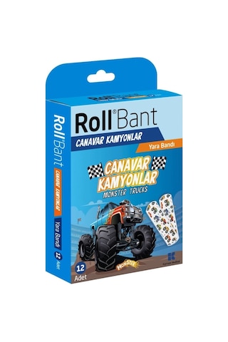 Roll Bant Yara Bandı Canavar Kamyonlar 12'li