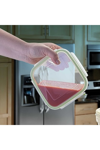 Glassco Lock 670 CC Temperli Kilitli Yuvarlak Cam Saklama Kabı