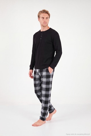 Buratti Lastikli Bel Düz Paça Yumuşak Dokulu Polar Pijama Altı Erkek Pijama Altı 6098001 Gri