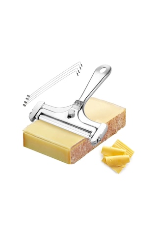 Ximistore9 304 Paslanmaz Çelik Teli Peynir Dilimleyici Seti - Ayarlanabilir Kalınlık, 4 Yedek Tel İle Ev Mutfak Aracı Diğer