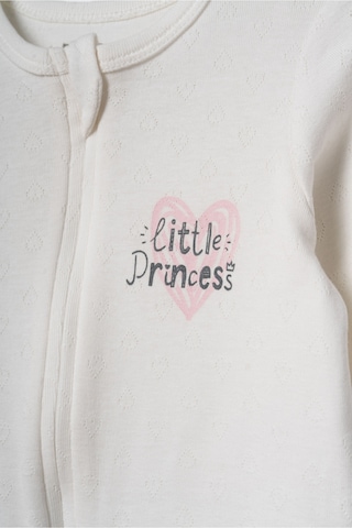 Babycosy Organic Wear %100 Organik Pamuk,ribana Kız Bebek Tulum Little Princess Baskılı-yenidoğan Ve Bebek Serisi Ekru