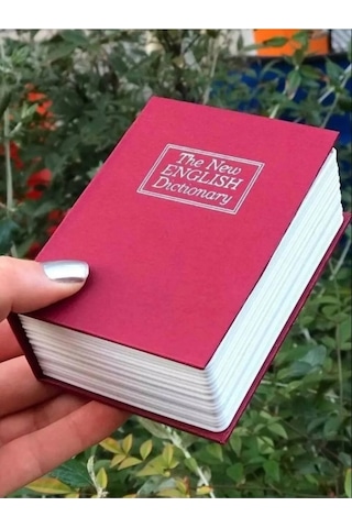 Kitap Şeklinde Gizli Kasa Hırsız Kilitli Sözlük Para Kumbarası Bordoo