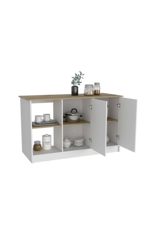 KUMSAL MUTFAK ADASI - BEYAZ-150 CM Atlantik Çam - Beyaz