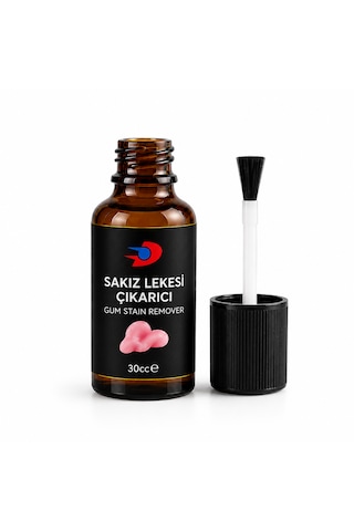 Sakız Sökücü Fırçalı Kapak 30 Ml Sakız Leke Çözücü Çıkartıcı Temizleyici Tekli
