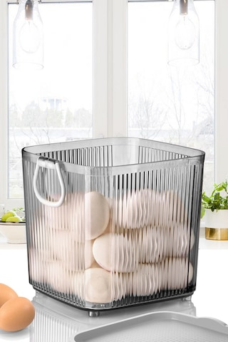 Waco Medium Organizer Akrilik Lüx Patates Soğan & Deterjan Saklama Kabı Kapaklı 5 Litre 1 Adet Şeffaf