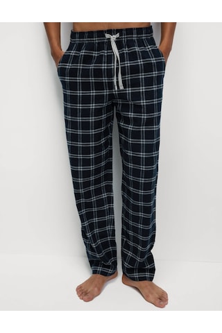 Marks & Spencer Çizgili %100 Pamuk Pijama Altı T07005125 Lacivert