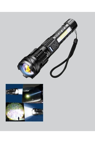 Güçlü Led El Feneri Şarj Edilebilir Çok Modlu Çok renkli 41497729