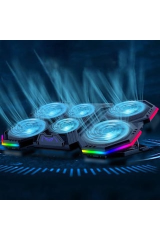 İdock F12-1 Black 2600rpm Yüksek Devirli Fan Gaming Laptop Soğutucu Stand