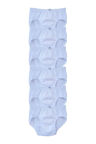 Seher Yıldızı Erkek Çocuk Pamuk Slip Külot 6 Lı Paket Beyaz