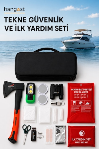 Mevzuata Uygun Tekne Güvenlik Seti İlk Yardım Seti, Yangın Battaniyesi, Balta, Dürbün Ve Acil Durum Ekipmanları