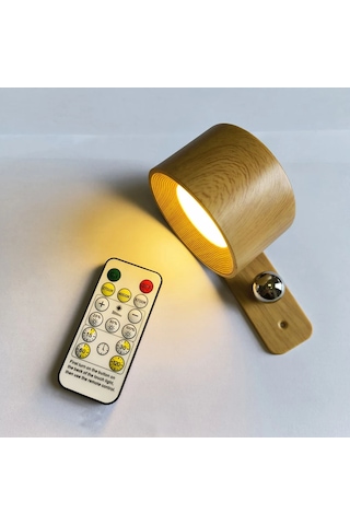 Ranyeek Usb Şarjlı Led Duvar Lambası, Dokunmatik Ve Uzaktan Kumanda, 3 Renk Tonu, 3 Aydınlatma Seviyesi, Manyetik Ve 360 Dönebilen, Kurulum Gerektirmeyen Gece Lambası Diğer