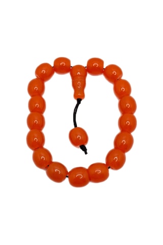 Han Ticarethane Büyük Boy Özel Model Somon Turuncu Renk Efe Maskot Toz Kehribar Tesbih