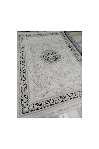 Şiraz 160x230 4m2 Dokuma Halı Krem/siyah