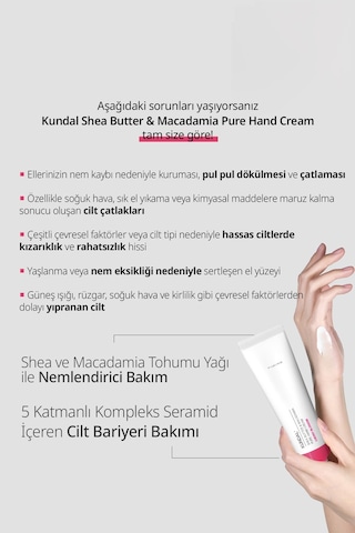 Yoğun Nem Veren Besleyici El Kremi Kundal Shea Butter&macadamia Pure Hand Cream 50ml Cherry Blossom