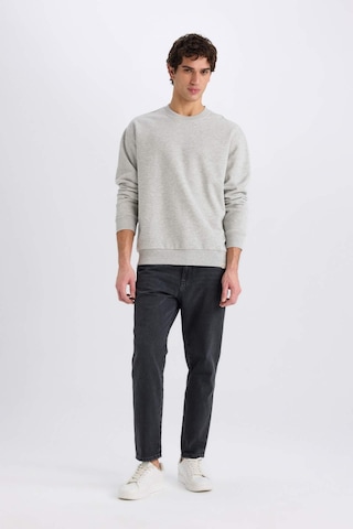 DeFacto Oversize Geniş Kalıp Bisiklet Yaka Kalın Basic Düz Sweatshirt E5955AX24WNGR384 Gri