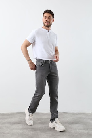 Banny Jeans Erkek Likralı Straight Fit Jean Pantolon Gri