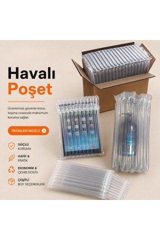 Havalı Poşet Ambalaj Şişe Boyu 27cm Çap 7cm - 20 Adet