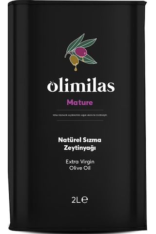 Olimilas Natürel Sızma Soğuk Sıkım Zeytinyağı 2 L 0,6 Asit Yeni Hasat Milas Yöresi
