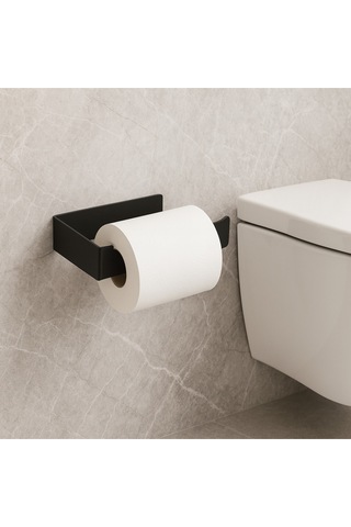 Güçlü Yapışkanlı Plastik Tuvalet Kağıdı Askısı, Tuvalet Kağıdı Askılığı, Wc Kağıdı Askılık Siyah Diğer
