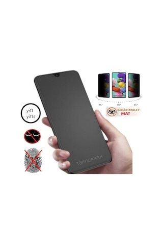 Vivo Y31 Y31s Mat Hayalet Privacy Tam Kaplayan Kırılmaz Cam Seramik Nano Ekran Koruyucu