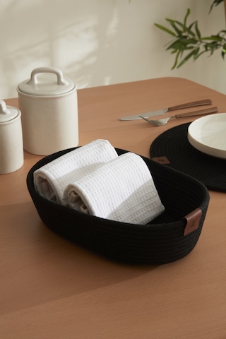 Karaca Home Carla Oval Dekoratif Tabak 26x16x8 Cm Siyah