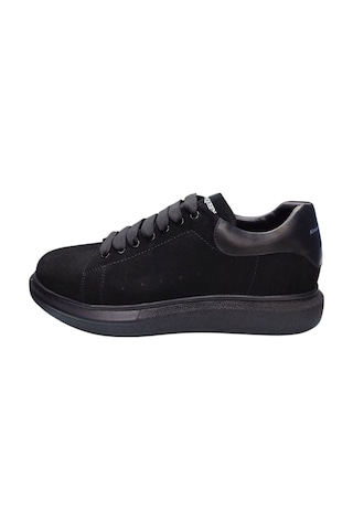 King Shoes Büyük Numara Siyah Süet Erkek Ayakkabı