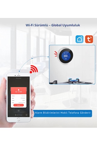 Obiem Akıllı Gaz Kaçak Algılama Sensörü | Doğal Gaz ve Lpg Dedektörü (Tek Başına Çalışmaz)