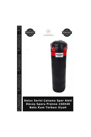 Delux Serisi Çalışma Spor Aleti Dövüş Sporu Prolıne 150x40 Boks Kum Torbası Siyah